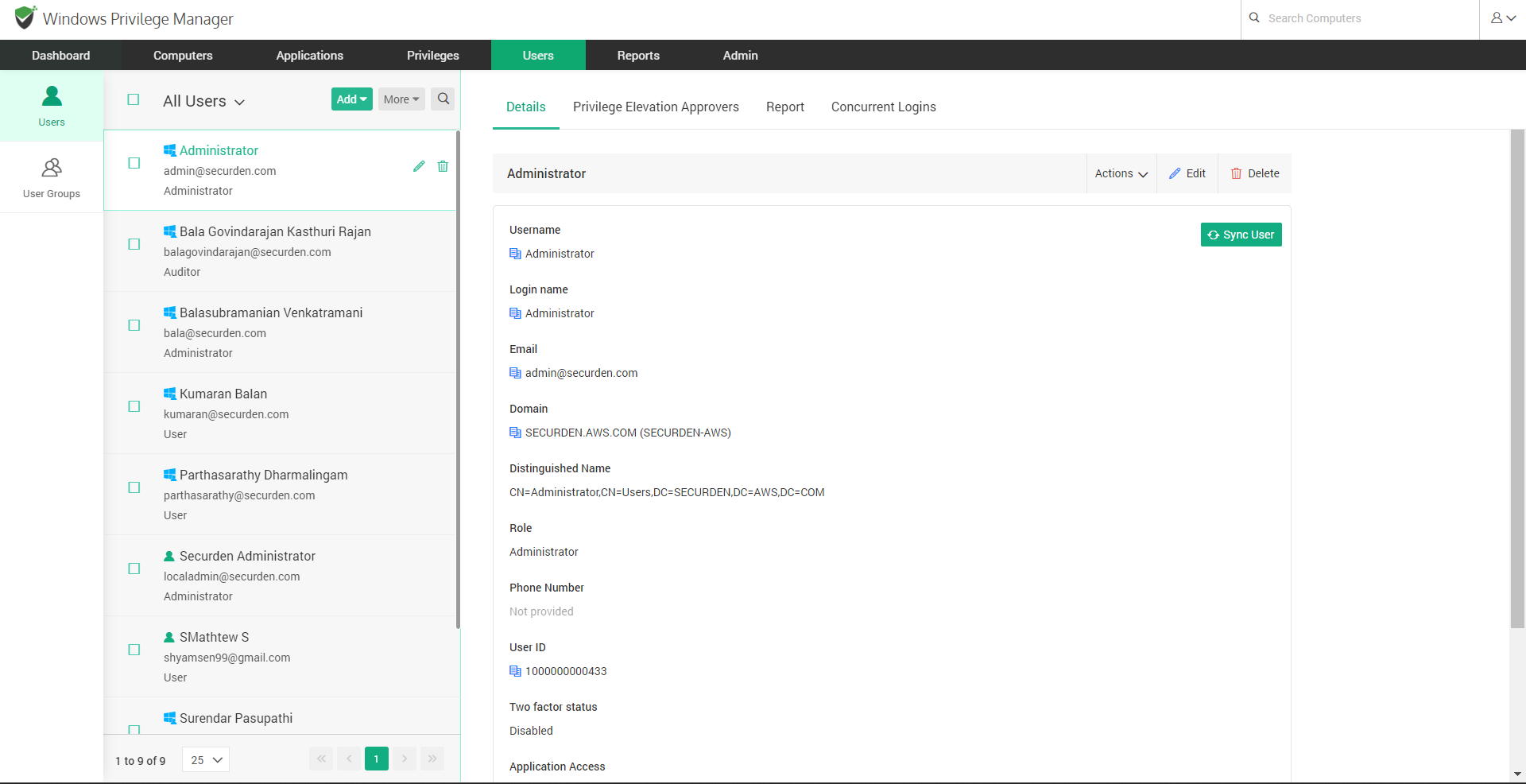 screenshot of EndPoint Privilege Manager